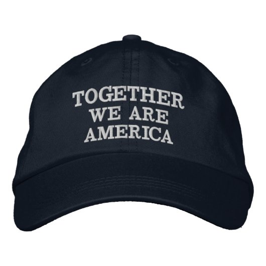 SAMEN ZIJN WE AMERIKA Geborduurde Hoed Pet (Voorkant)