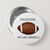 Samen zijn we Amerika  Ronde Button 7,6 Cm (Voorkant /achterkant)