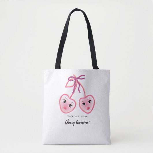SAMEN ZIJN WE CHERRY GEWELDIG TOTE BAG (Voorkant)