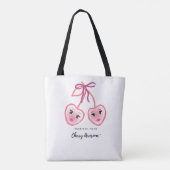 SAMEN ZIJN WE CHERRY GEWELDIG TOTE BAG (Achterkant)