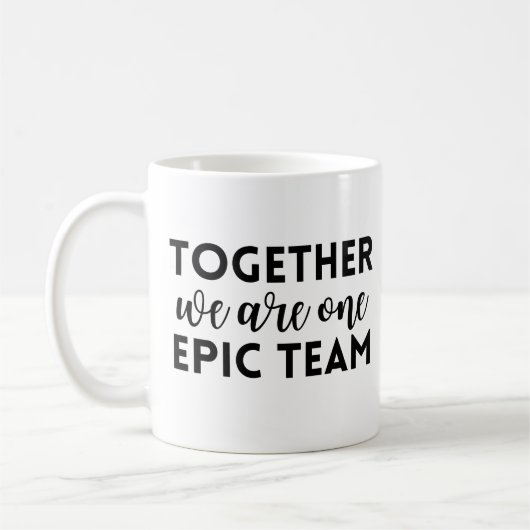 Samen zijn we één episch team koffiemok (Links)