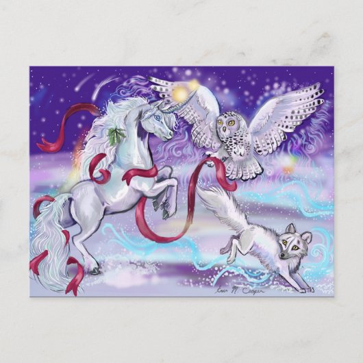 Samen zijn we één Unicorn Briefkaart (Voorkant)