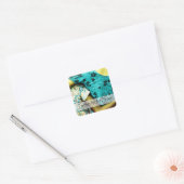 Samen zijn we sterk vierkante sticker (Envelop)