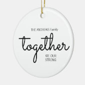 Samen zijn we sterke Holiday Foto White Keramisch Ornament (Links)