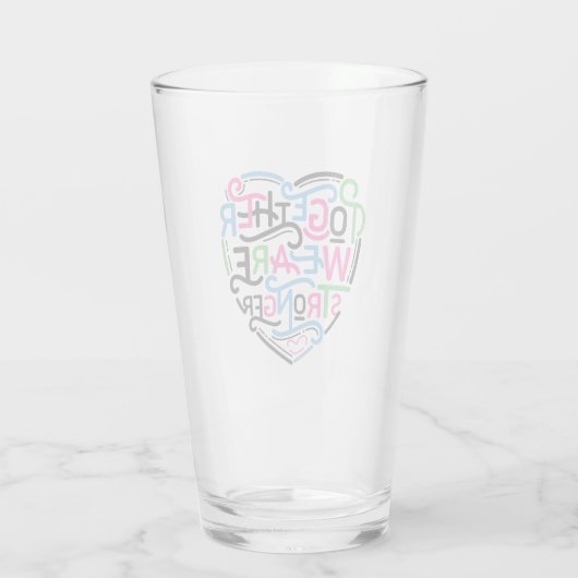 Samen zijn we sterker glas (Achterkant)