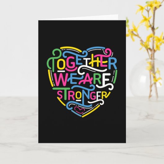 Samen zijn we sterker kaart (Gele Bloem)