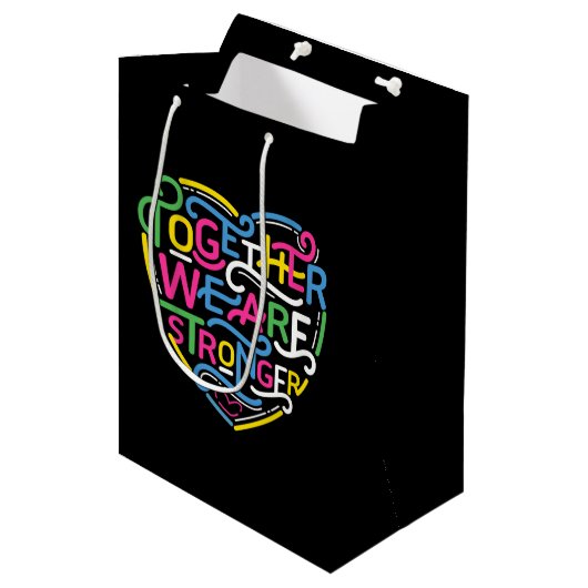 Samen zijn we sterker medium cadeauzakje (Voorkant Gekanteld)