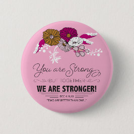 Samen zijn we sterker ronde button 5,7 cm