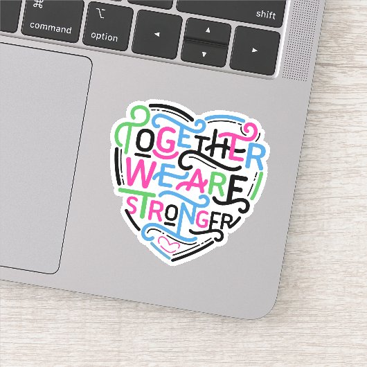 Samen zijn we sterker sticker (Detail)