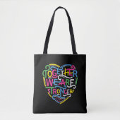 Samen zijn we sterker tote bag (Voorkant)