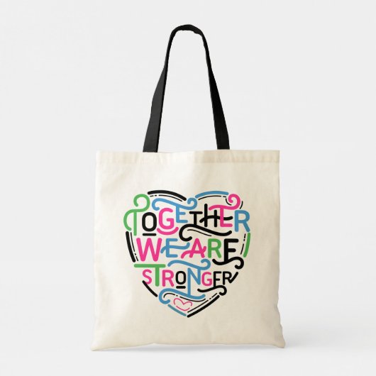 Samen zijn we sterker tote bag (Achterkant)
