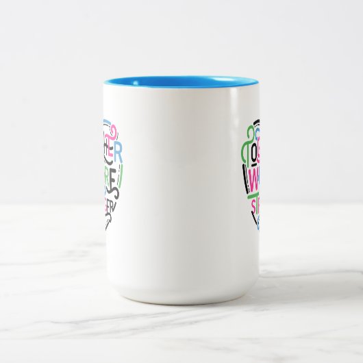 Samen zijn we sterker tweekleurige koffiemok (Center)