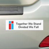 Samen zijn we verdeeld over onze Herfst Bumperstic Bumpersticker (Op auto)
