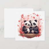 Samen zo gelukkig Panda paar Kaart (Voorkant / Achterkant)