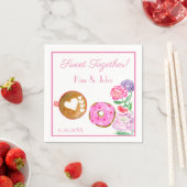 Samen Zoet Roze Donut Met Latte Servet (Insitu)