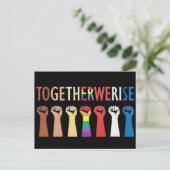 SAMEN ZULLEN WE HET BRIEFKAART VERSTERKEN (Staand voorkant)