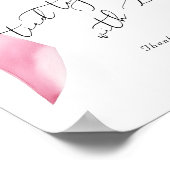 Samengebonden met liefde Roze Strik Verjaardagsatt Poster (Hoek)