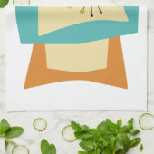 Samengedrukte rechthoek Midden-eeuwse moderne retr Theedoek (Gevouwen)