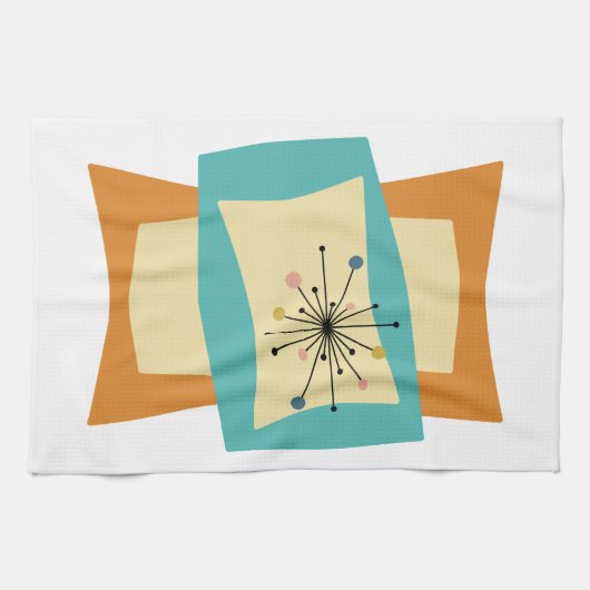 Samengedrukte rechthoek Midden-eeuwse moderne retr Theedoek (Horizontaal)