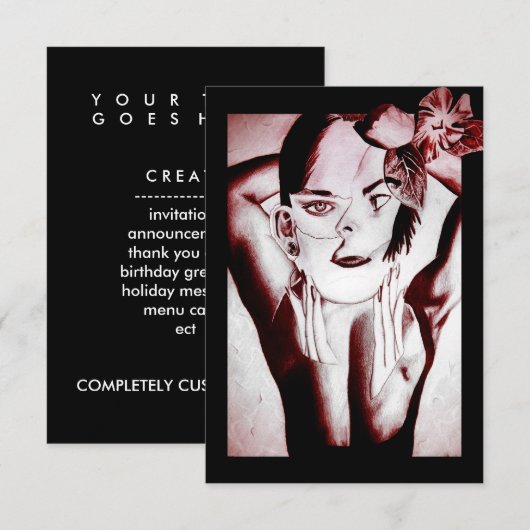 samengekooide schoonheid kaart (Voorkant / Achterkant)