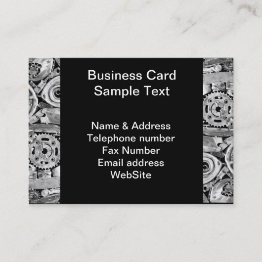 Samengelaste metalen delen van machines visitekaartje (Voorkant)