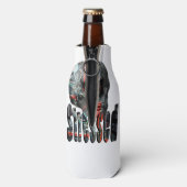 samengeperste schedel vol computerbreinen, flesjeskoeler (Fles Achterkant)