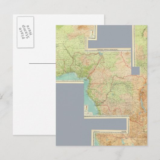 Samengesteld Afrika Briefkaart (Voorkant / Achterkant)