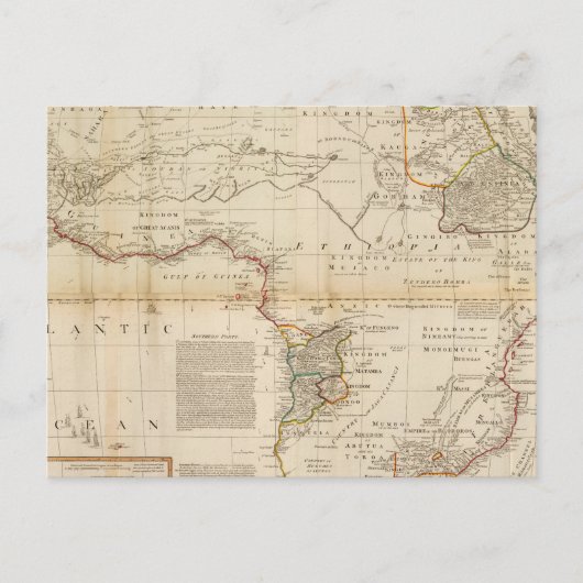 Samengesteld Afrika handgekleurde kaart (Voorkant)