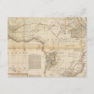 Samengesteld Afrika handgekleurde kaart