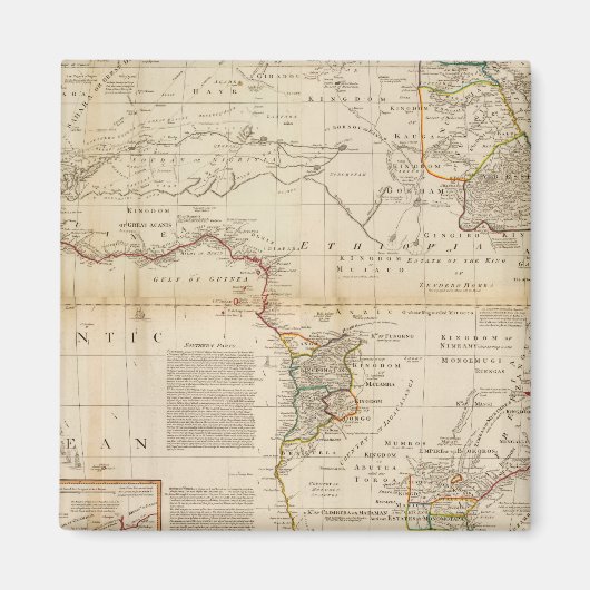 Samengesteld Afrika handgekleurde kaart Magneet (Voorkant)