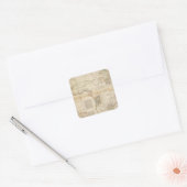 Samengesteld Afrika handgekleurde kaart Vierkante Sticker (Envelop)