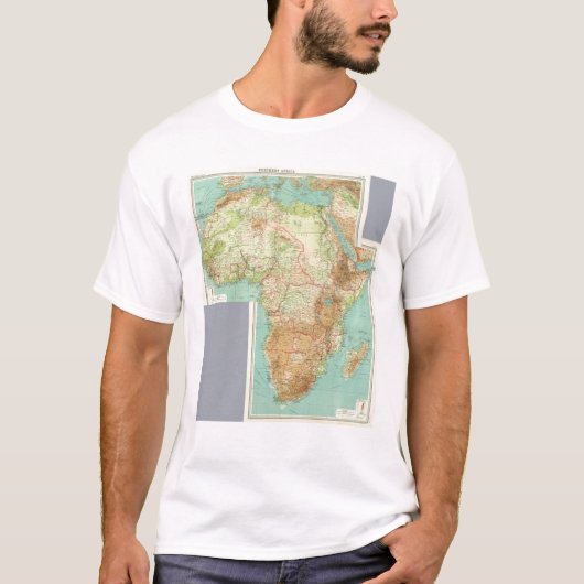 Samengesteld Afrika met scheepvaartroutes T-shirt (Voorkant)