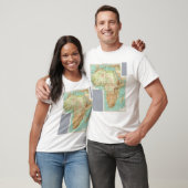 Samengesteld Afrika met scheepvaartroutes T-shirt (Unisex)