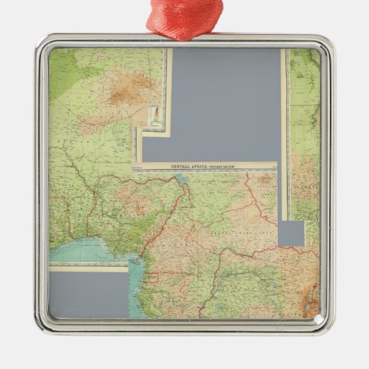 Samengesteld Afrika Metalen Ornament (Voorkant)