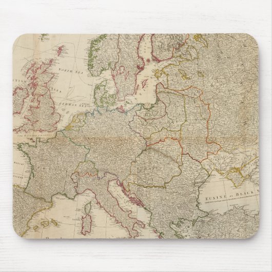 Samengesteld Europa met statistische tabellen Muismat (Voorkant)
