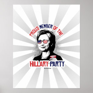 Samengesteld lid van de Hillary Party Poster