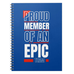 Samengesteld lid van een EPIC Team Work Kantoor Notitieboek