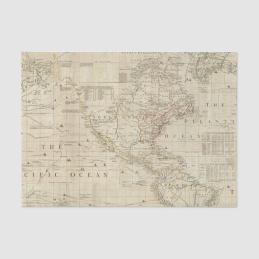 Samengesteld Noord- en Zuid-Amerika Tissuepapier (Voorkant)