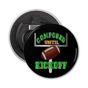 Samengesteld tot Football Kickoff Button Flesopener