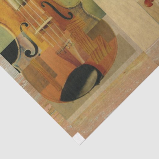 Samengesteld Violins Instrument Onderdelen collage Tissuepapier (Detail)