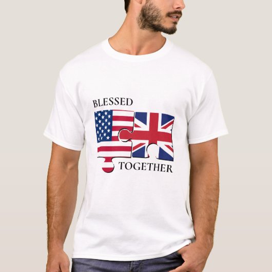 SAMENGESTELD Vlag VS UNION JACK T-shirt (Voorkant)