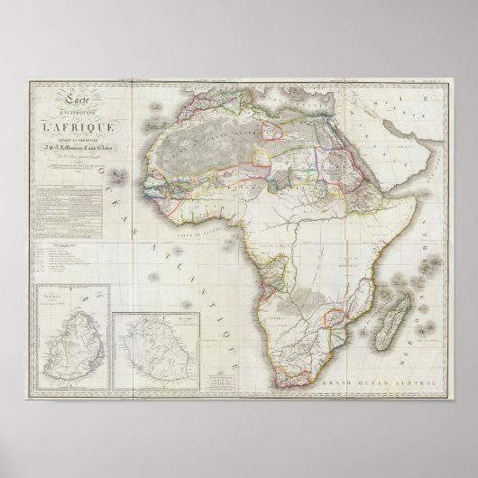 Samengestelde Afrikaanse kaart Poster (Voorkant)