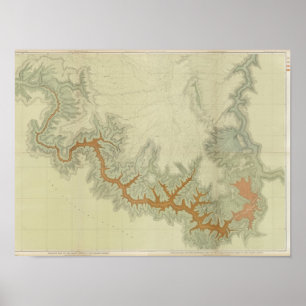 Samengestelde geologische kaart van Kaibab Plateau Poster