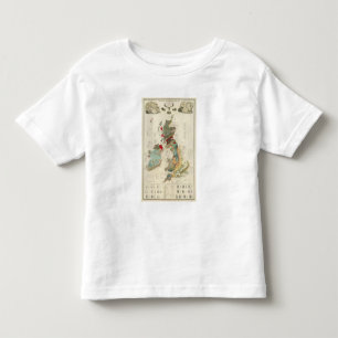 Samengestelde geologische, paleontologische kaart kinder shirts