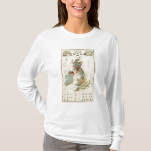 Samengestelde geologische, paleontologische kaart t-shirt