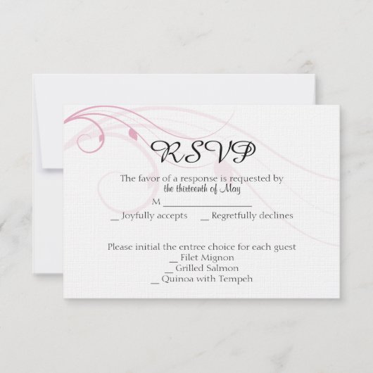 Samengestelde huwelijkskaart RSVP kaartje (Voorkant)