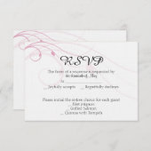 Samengestelde huwelijkskaart RSVP kaartje (Voorkant / Achterkant)