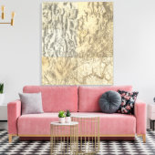 Samengestelde kaart van Arizona, Nevada en Utah Canvas Afdruk (Insitu (Woonkamer))
