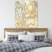 Samengestelde kaart van Arizona, Nevada en Utah Canvas Afdruk (Insitu (Slaapkamer))