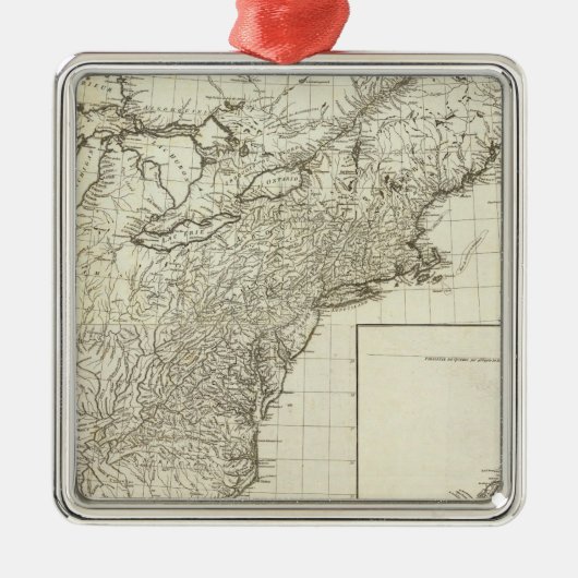 Samengestelde kaart van Canada Metalen Ornament (Voorkant)